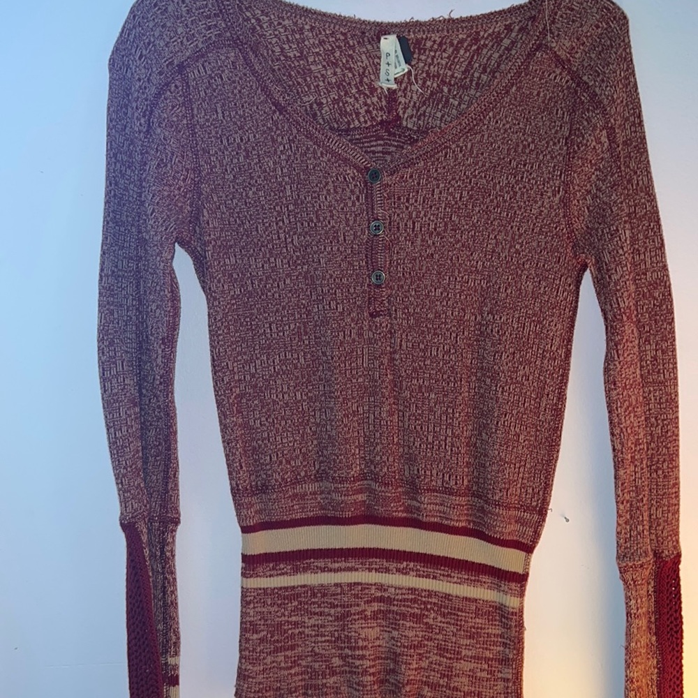 Free people ribbed sock monkey shirt